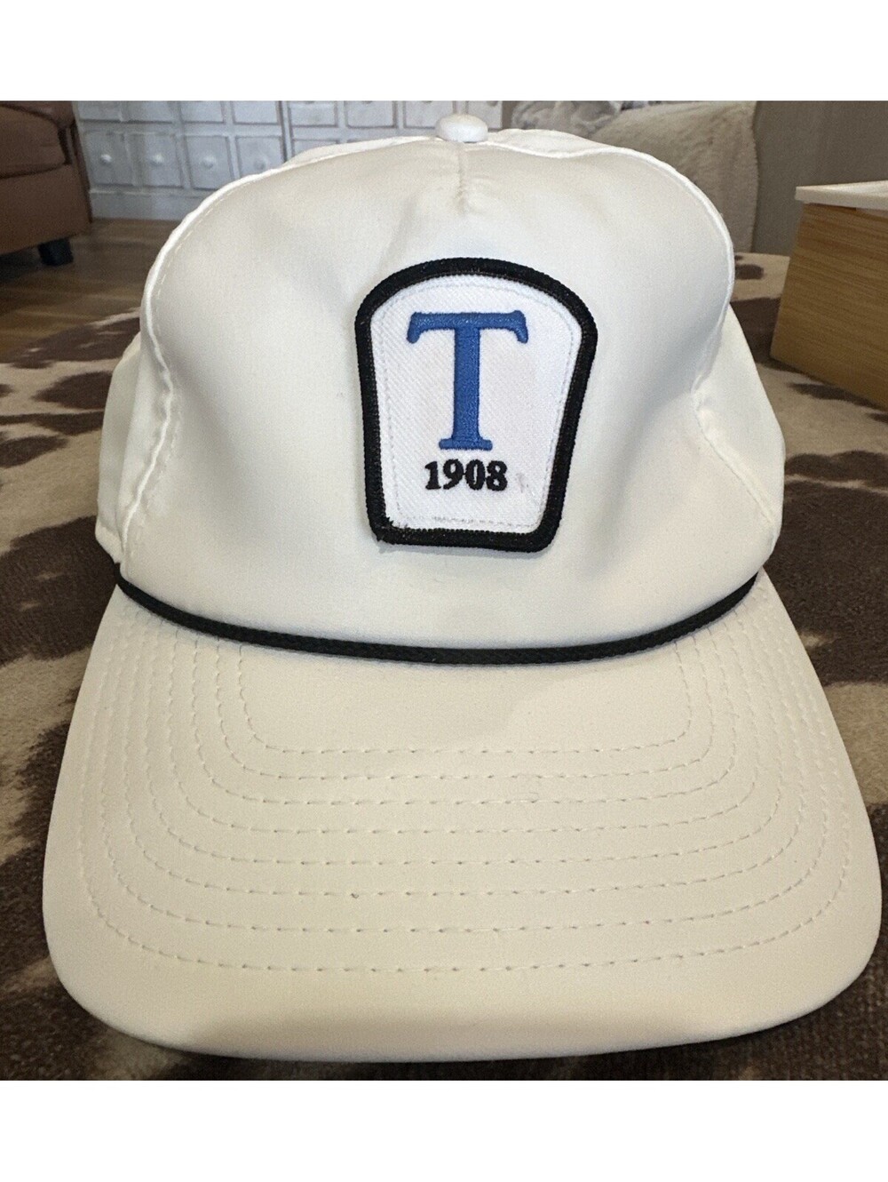 Tulsa Country Club Golf Hat Imperial White Snapback T Logo 1908 Oklahoma Cap
